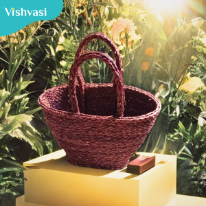 Handmade sabai grass hand bag market utility