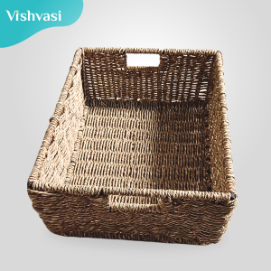 Sabai grass & date palm multipurpose basket tray