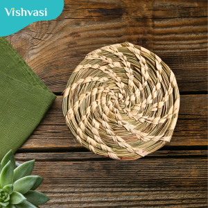 Handmade sabai grass coaster table mat