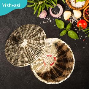 Handcrafted roti chapatti pot sabai grass & date palm