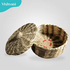 Handcrafted roti chapatti pot sabai grass & date palm