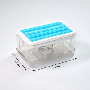 Versatile 2 in 1 Portable Soap Holder and Dispenser with Roller and Drain Holes for Home Kitchen and Bathroom Use