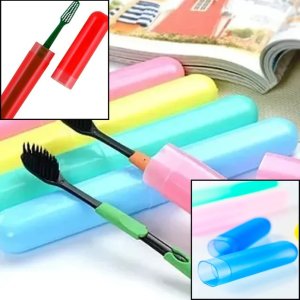 Set of 4 Plastic Toothbrush Covers Travel friendly Anti bacterial Containers for Toothbrushes