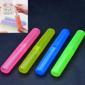 Set of 4 Plastic Toothbrush Covers Travel friendly Anti bacterial Containers for Toothbrushes