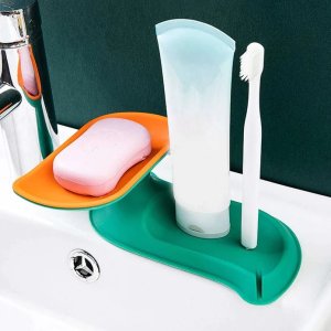 Dual Layer Plastic Soap Dish Stylish Storage Solution for Bathroom and Kitchen Effortless to Clean and Preserves Soap