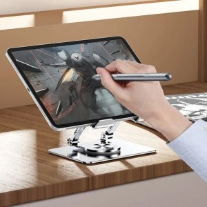 Rotating Tablet Stand 360° Adjustable Height Rotation Bracket