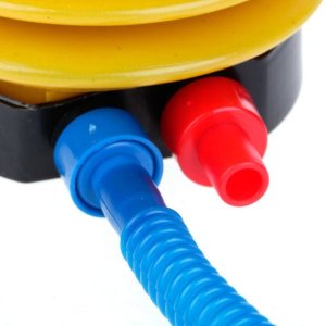 Portable foot air pump with hose