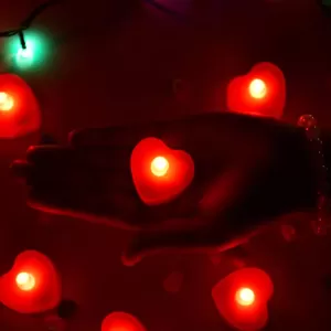 Set of 24 Flameless LED Heart Shaped Tea Light Candles Multi Color Electric Diya Candles Battery Operated for all festive and Home Decoration Gifts