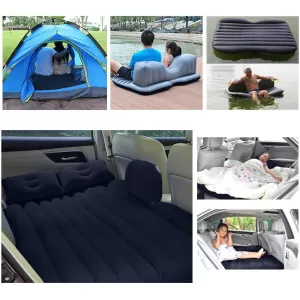 Portable Car Inflatable Bed Get Comfy on the Go with a Pillows and Air Pump Perfect for Travel Camping and Vacation