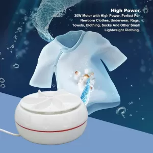 Mini Washing Machine Turbine the Ultrasonic  Perfect for Home Camping College and  Laundry Day Hassles