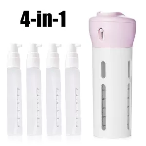 Travel Dispenser Bottle Companion with the 4 in 1 Refillable Cosmetic Containers Set Your Ultimate Travel Companion