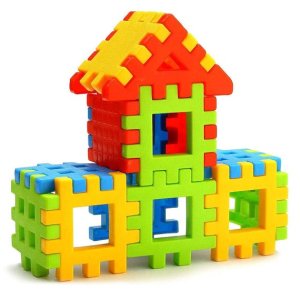 Multi Color Building Blocks 110 Piece Set with Edges