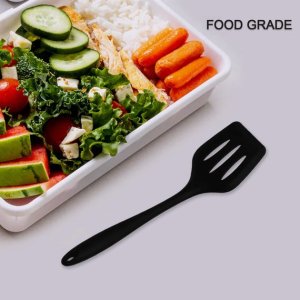 Silicone Slotted Spatula Non Stick Kitchen Turners High Heat Resistant BPA Free Utensils for Frying Fish Eggs Meat.