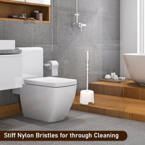 Toilet Cleaning Brush with a convenient potted holder which is the perfect addition to your cleaning arsenal.