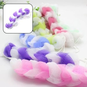 Pack of 6 Hanging Bath Shower Long Loofah Sponge Pouf Body Scrubbers!