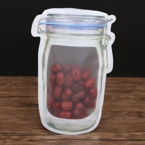 Mason Jar Zipper 1000ml Reusable Airtight Food Storage