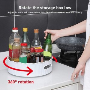 Kitchen Organizer 360° Rotating Trolley for Storage
