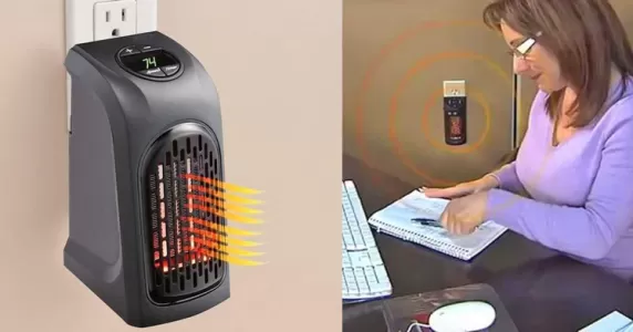 Electric Mini Handy Heater Plug In Wall Heater 400W