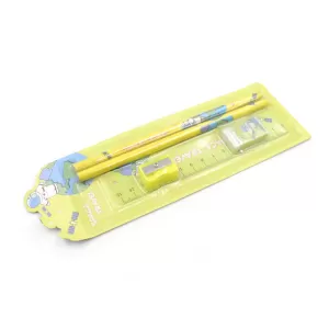 5 in 1 Educational Stationery Set Wooden Pencil Set Ideal for School Going Kids Perfect Stationery for Girls and Boys Great Gift Pack for Girls' Birthdays 5 Piece Set