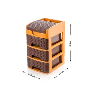 Compact 3 Layer D Storage Unit for Versatile Storage in Homes and Offices Ideal for Organizing Various Items and Essentials