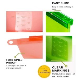 Silicone Airtight Food Storage Bag 1 L