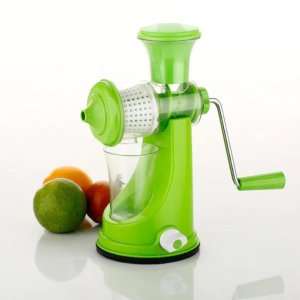 Versatile and eco friendly Manual Juicer in a vibrant green color