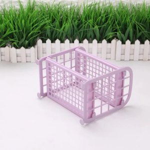 Compact 2 Tier Foldable Plastic Storage Shelf which is Ideal for Bathrooms and Shower Corners or Kitchen Organization