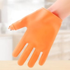 1 Piece Silicone Gardening Gloves with Finger and Thumb Protectors of Right Handed