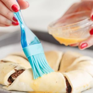 Silicone Kitchen Brush which is Heat-Resistant Basting Tool for Baking and Grilling also for Cooking.