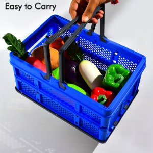 Versatile Foldable Storage Basket Portable & Stackable