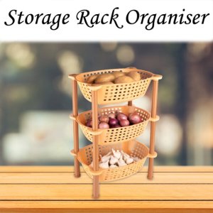 Versatile Plastic Storage Rack Organizer Set of 3
