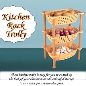 Versatile Plastic Storage Rack Organizer Set of 3