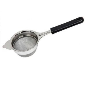 Silver Pipe Handle SS Tea Stainer