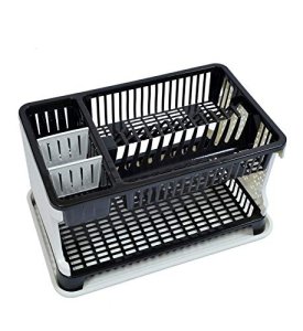 Kitchen Organizer Rack with Water Storing Tray Dish Rack
