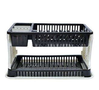 Kitchen Organizer Rack with Water Storing Tray Dish Rack