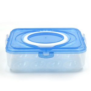 Plastic Refrigerator Egg Storage 12 Grid 1 Layer Container