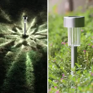 Outdoor 2 Pc Solar Lamps Waterproof Decorative Lights for Garden Solar Panel LED Spike Spot Light for Landscape Garden Yard Path Lawn
