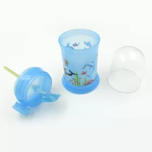Whale Spray Fountain Sippy Cup for Babies with Straw Lid and Water Dispenser Toddler Tumbler Mug Children Pot Ideal Birthday Party Gift 1 Piece