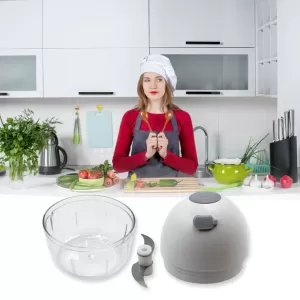 Electric Kitchen Chopper Cordless Mini Food Processor Rechargeable with Detachable Stainless Steel Blade for Garlic Ginger Onion Meat 200ml