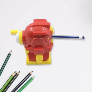 Teddy Shaped Pencil Sharpener with Removable Tray and Hardened Steel Cutter Perfect Kids' Birthday Return Gift for Stationery