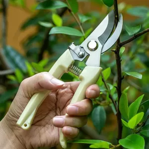 Stainless Steel Pruning Shears with Sharp Blades and Comfortable Handle Heavy Duty Garden Cutter Tool for Easy 1 Piece