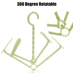 Rotating Shoe Rack with Hooks