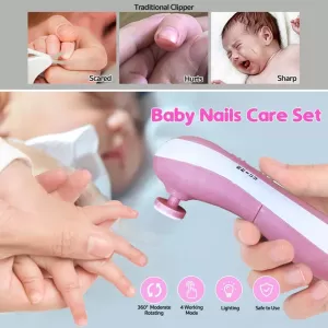 Electric Nail Trimmer for Infant and Toddler with Gentle Grinding Head