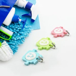 Smiley Cartoon Wall Hooks of 3pc