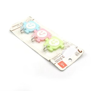 Smiley Cartoon Wall Hooks of 3pc