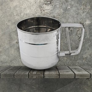 Stainless Steel Flour Sieving With Measuring Scale Mark