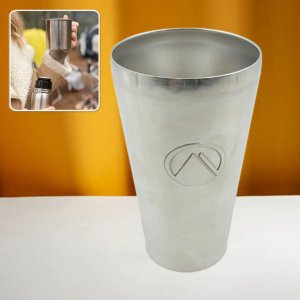 Stainless Steel Drinking Glass with Plain Design