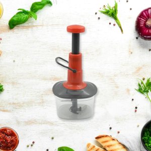 Manual Press Chopper For Kitchen with 3 Stainless Steel Blades of 650ml