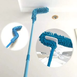 Extendable Rod Flexible Microfiber Feather Duster Brush: Effortless Magic Dust Cleaner.
