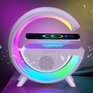 3 in 1 LED Night Lamp with Bluetooth Speaker & Wireless Charging